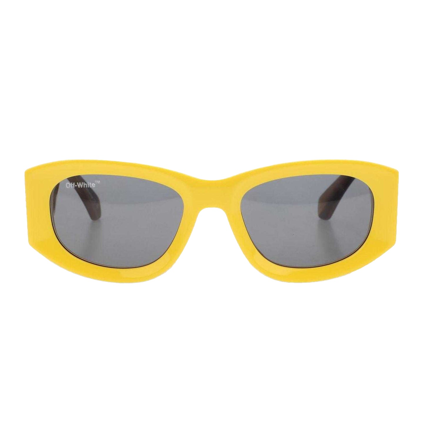 Yellow-Havana - Back - Off White Unisex Adult Joan Square Sunglasses
