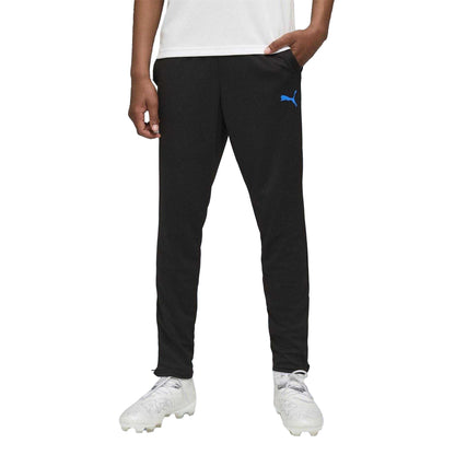 Black-Blue - Side - Puma Childrens-Kids IndividualCUP Tracksuit Bottoms