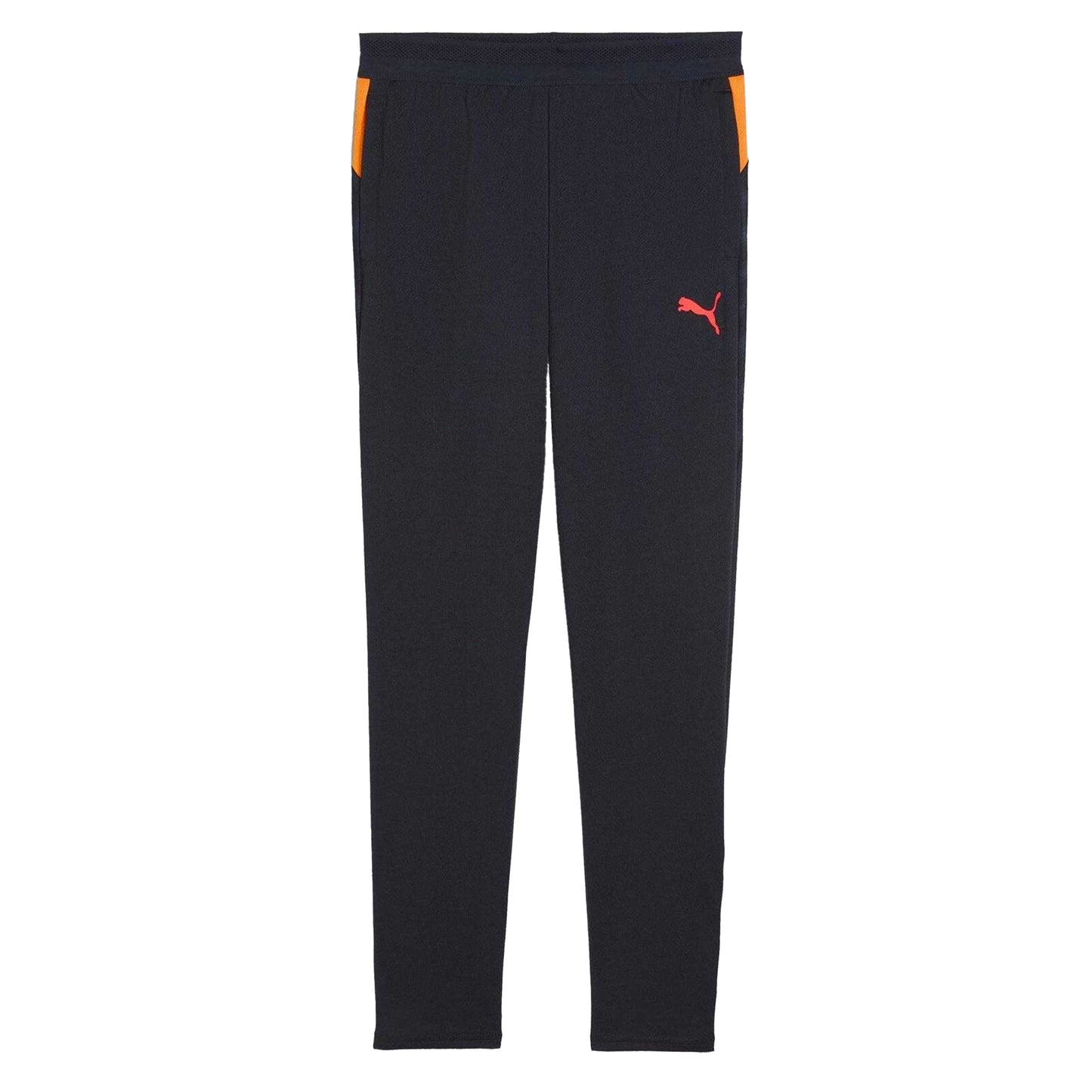 Navy-Orange - Back - Puma Childrens-Kids IndividualCUP Tracksuit Bottoms