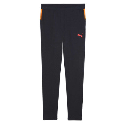 Navy-Orange - Back - Puma Childrens-Kids IndividualCUP Tracksuit Bottoms
