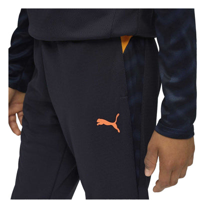 Navy-Orange - Lifestyle - Puma Childrens-Kids IndividualCUP Tracksuit Bottoms