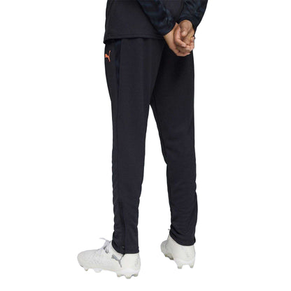 Navy-Orange - Close up - Puma Childrens-Kids IndividualCUP Tracksuit Bottoms
