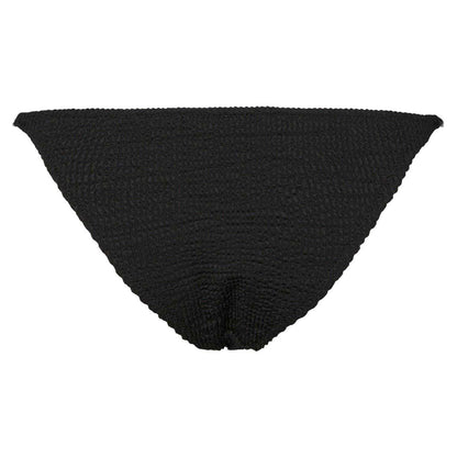 Black - Back - Pieces Womens-Ladies Crinkled Tanga
