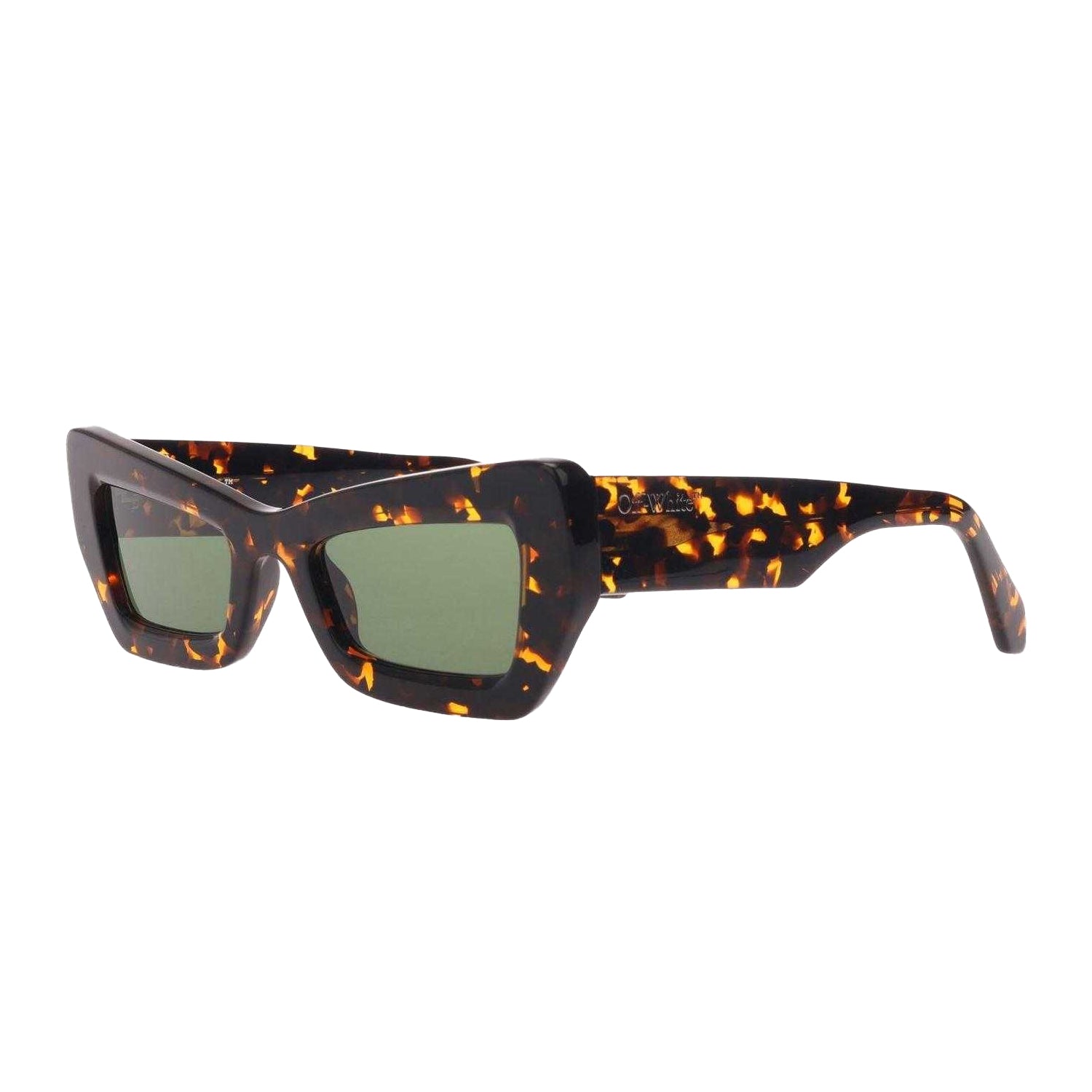 Havana-Green - Front - Off White Aurora Mottled Sunglasses