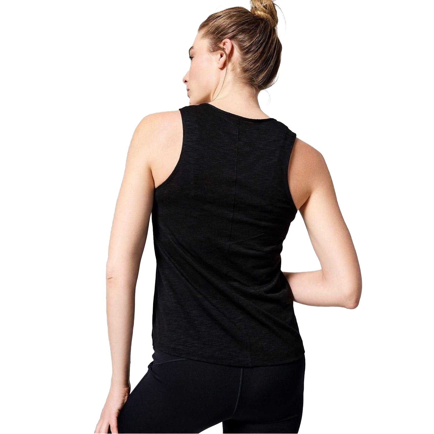 Black - Back - Casall Womens-Ladies Soft Crew Neck Regular Tank Top