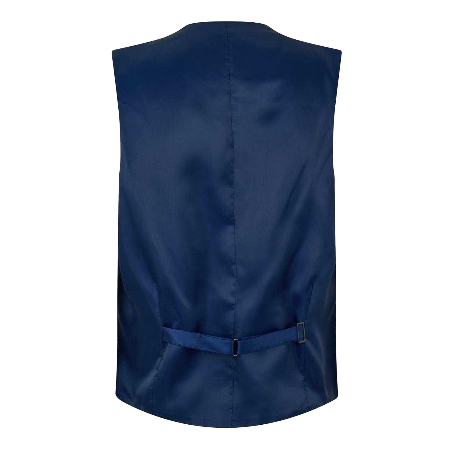 Navy - Back - Ted Baker Mens Panama Slim Waistcoat