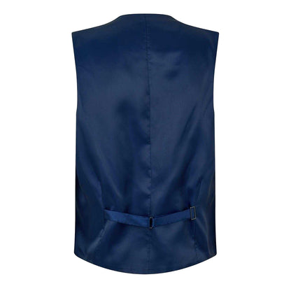 Navy - Back - Ted Baker Mens Panama Slim Waistcoat