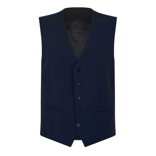Navy - Front - Ted Baker Mens Panama Slim Waistcoat