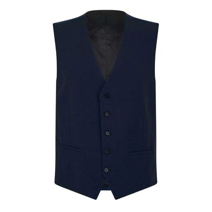 Navy - Front - Ted Baker Mens Panama Slim Waistcoat