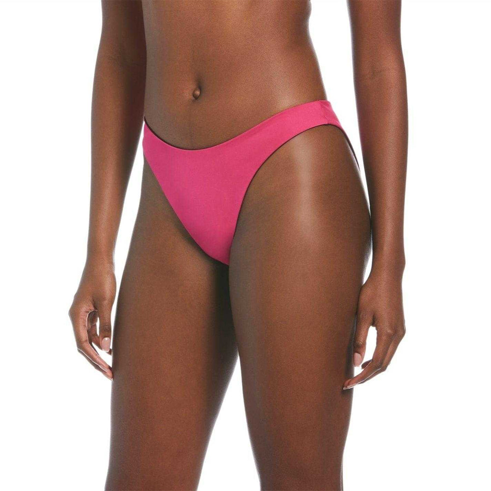 Black-Pink - Pack Shot - Nike Womens-Ladies Colour Block Reversible High Leg Bikini Bottoms