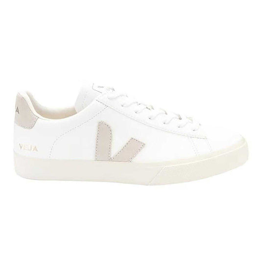 White-Natural - Front - Veja Unisex Adult Campo Leather Trainers