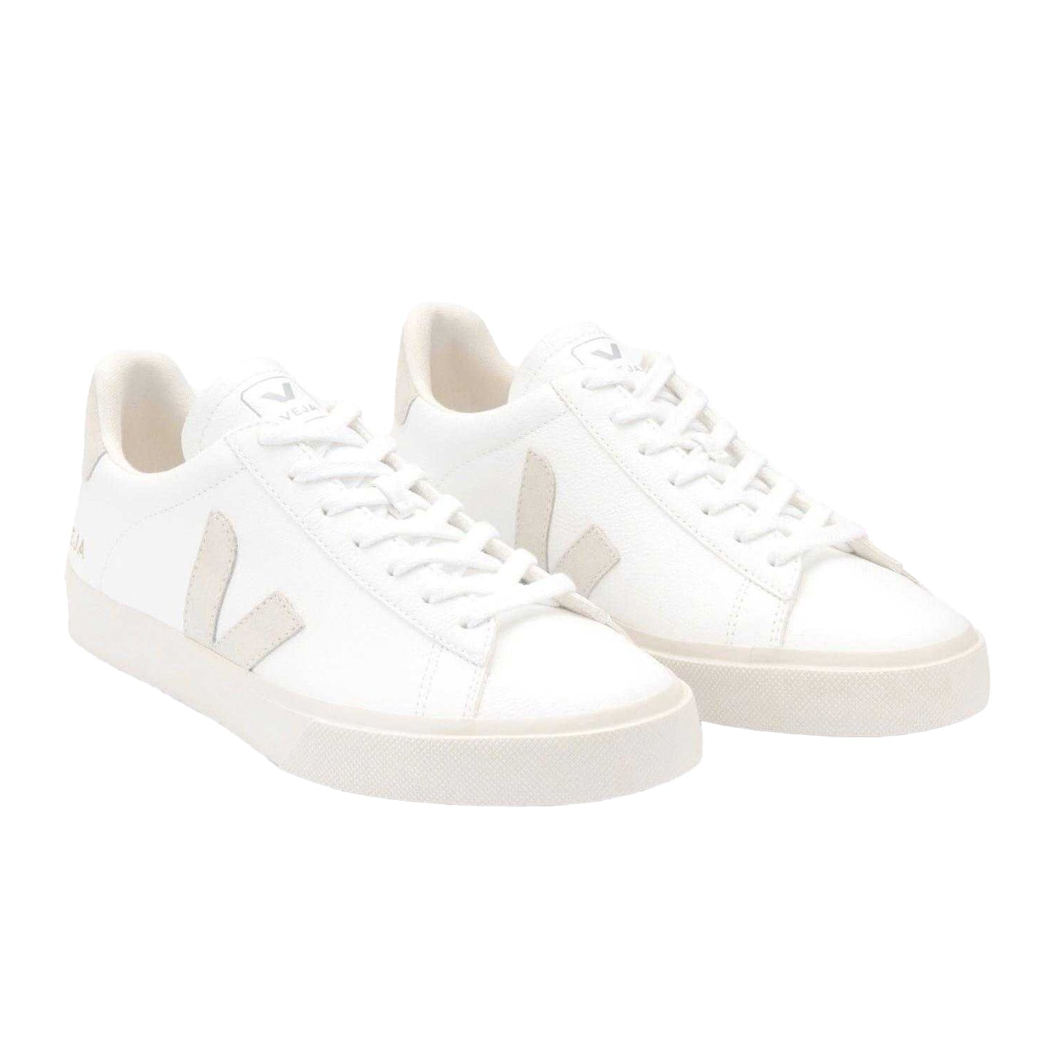 White-Natural - Lifestyle - Veja Unisex Adult Campo Leather Trainers