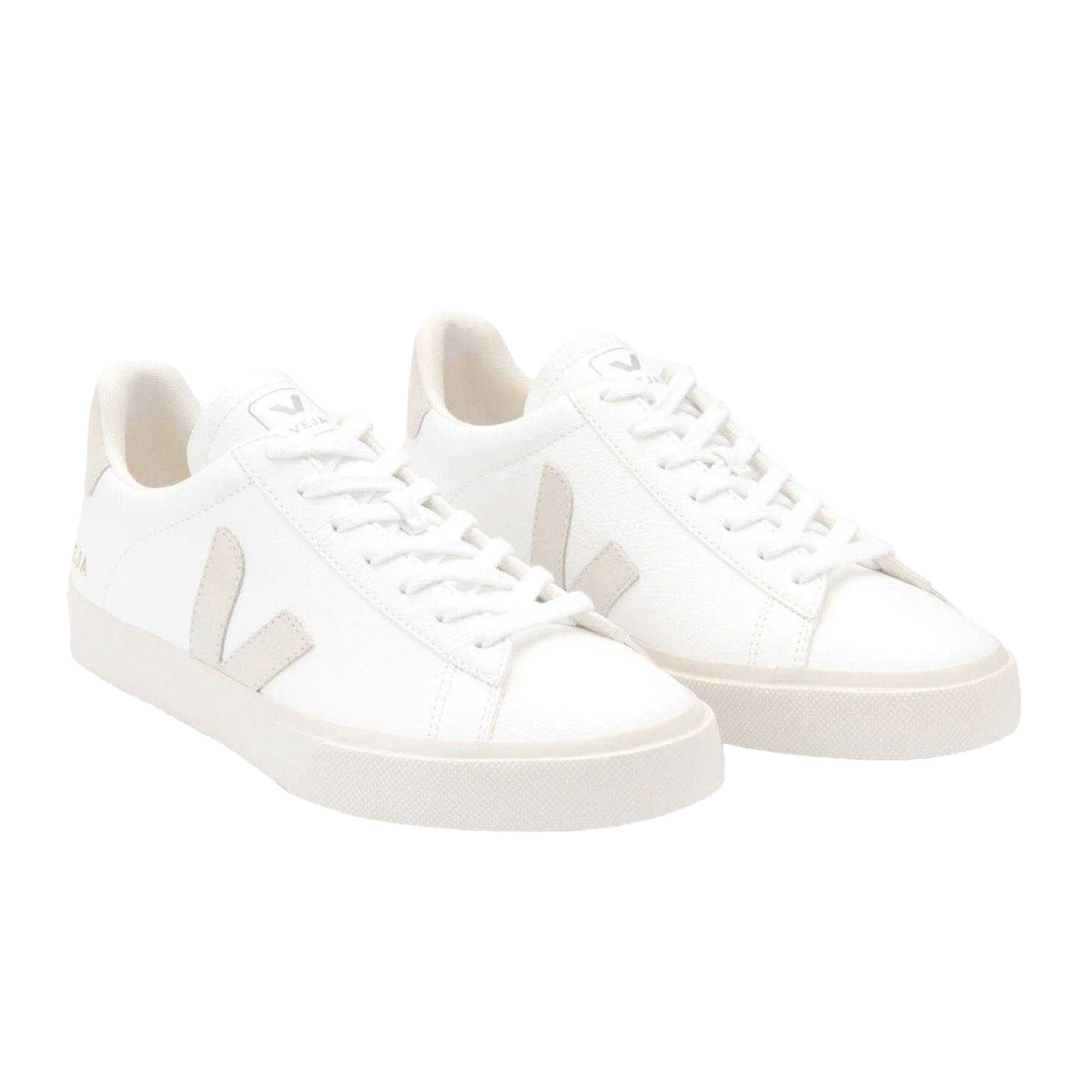 White-Natural - Lifestyle - Veja Unisex Adult Campo Leather Trainers