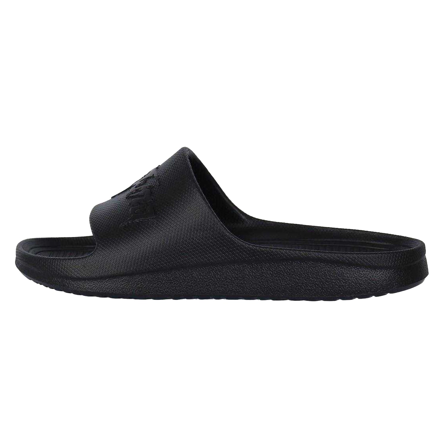 Black - Side - Hot Tuna Childrens-Kids Embossed Logo Sliders