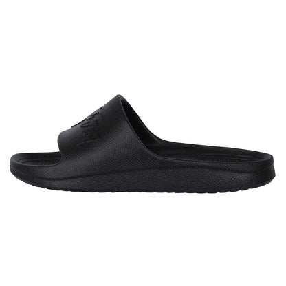 Black - Side - Hot Tuna Childrens-Kids Embossed Logo Sliders