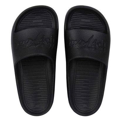 Black - Lifestyle - Hot Tuna Childrens-Kids Embossed Logo Sliders