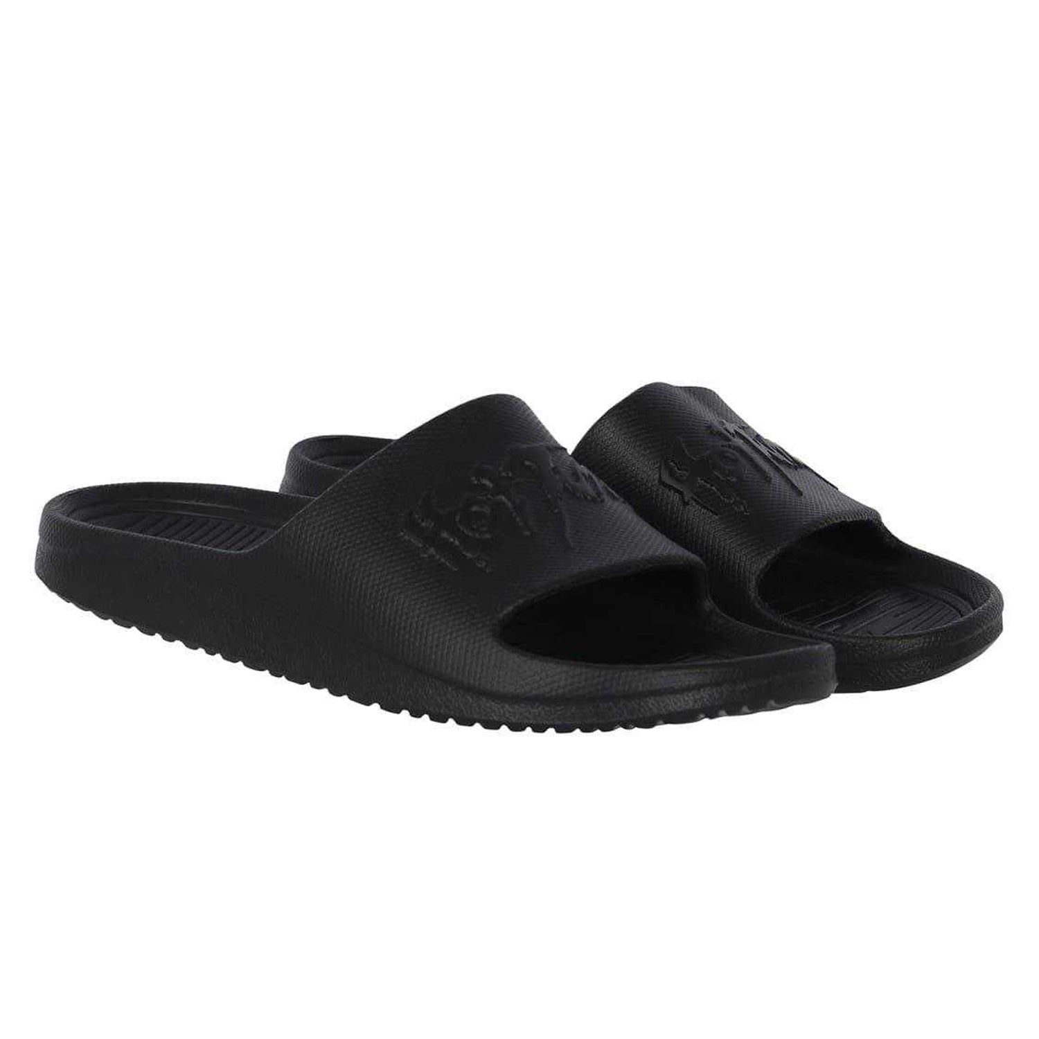 Black - Pack Shot - Hot Tuna Childrens-Kids Embossed Logo Sliders