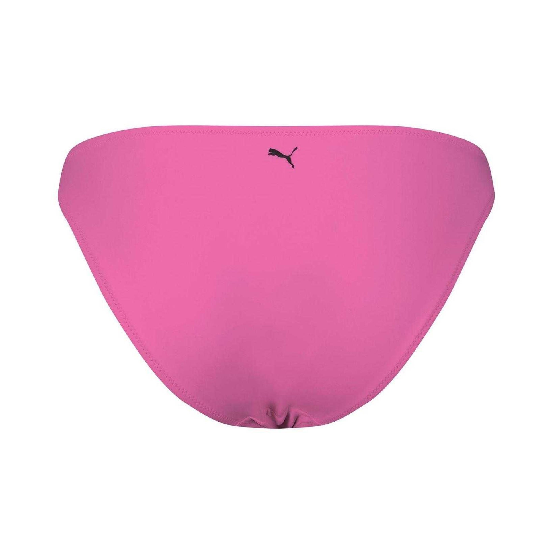Fluorescent Pink - Back - Puma Womens-Ladies Hipster Bikini Bottoms