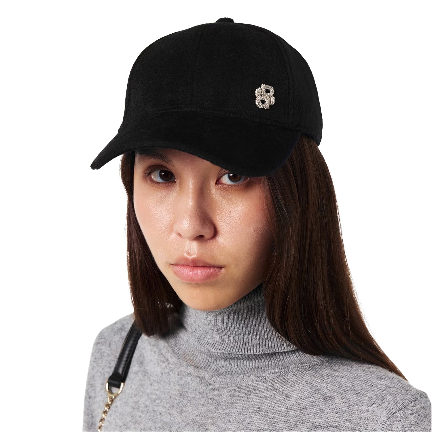 Black - Side - Boss Womens-Ladies Ari B Icon Logo Casual Baseball Cap