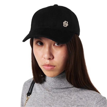 Black - Side - Boss Womens-Ladies Ari B Icon Logo Casual Baseball Cap
