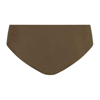 Mocha - Back - Commando Womens-Ladies Classic Plain Swim Briefs