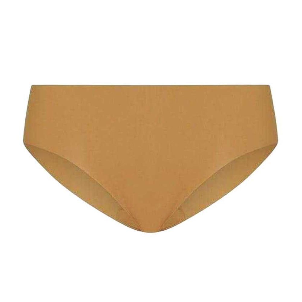 Caramel - Front - Commando Womens-Ladies Classic Plain Swim Briefs