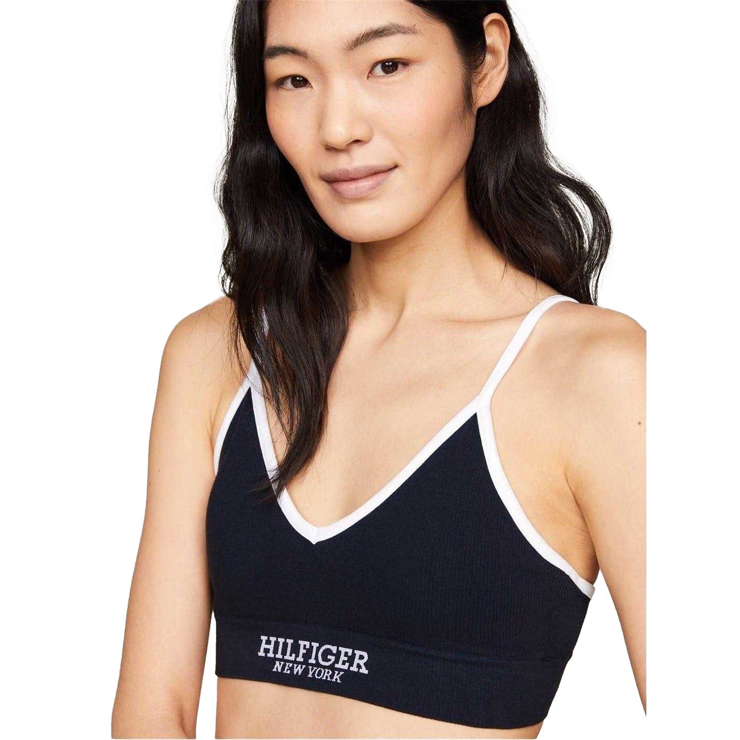 Desert Sky - Side - Tommy Hilfiger Womens-Ladies Logo Triangle Cups Bralette