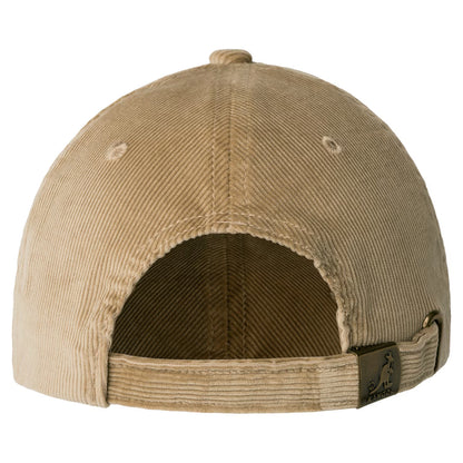 Beige - Back - Kangol Embroidered Logo Corduroy Baseball Cap