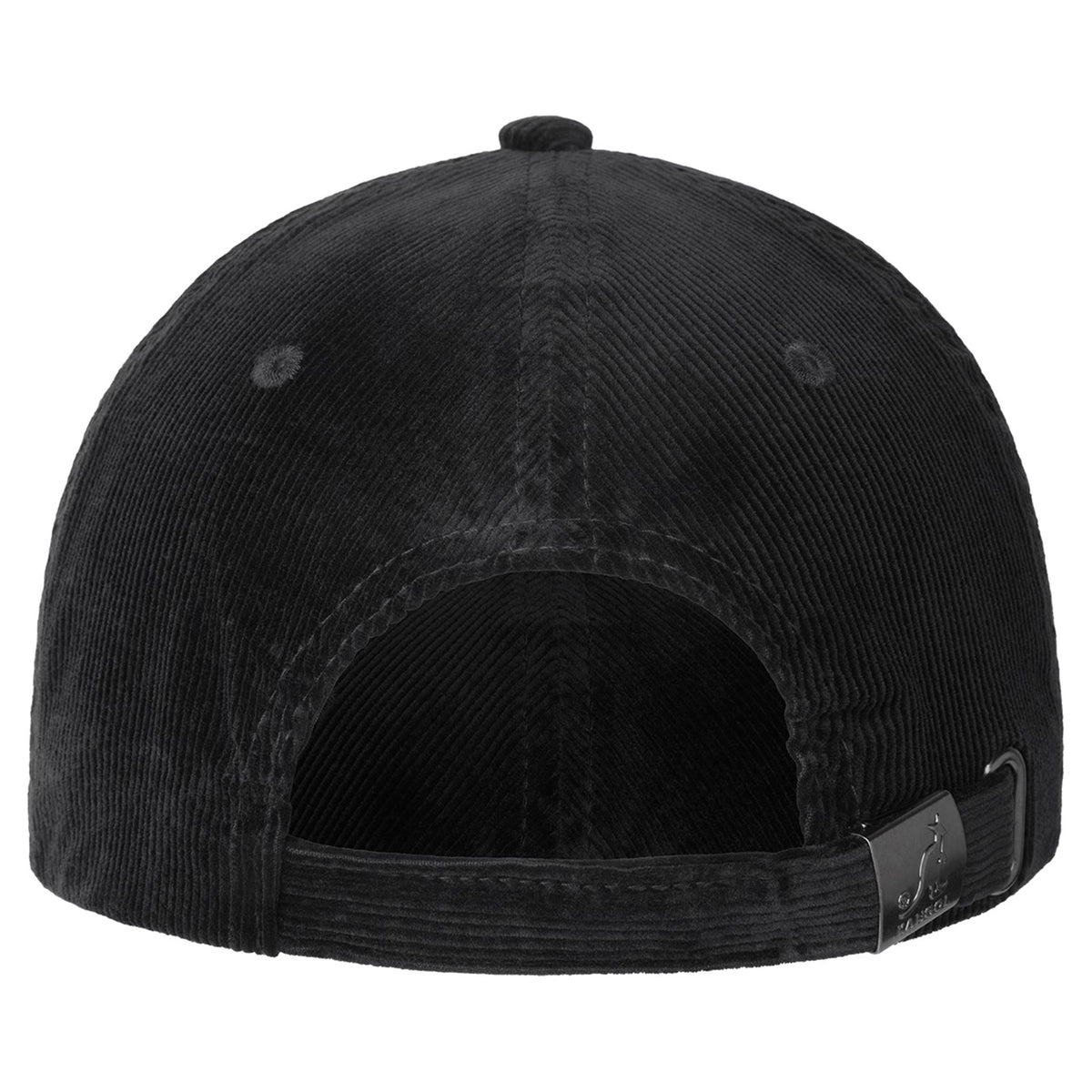 Black - Back - Kangol Embroidered Logo Corduroy Baseball Cap