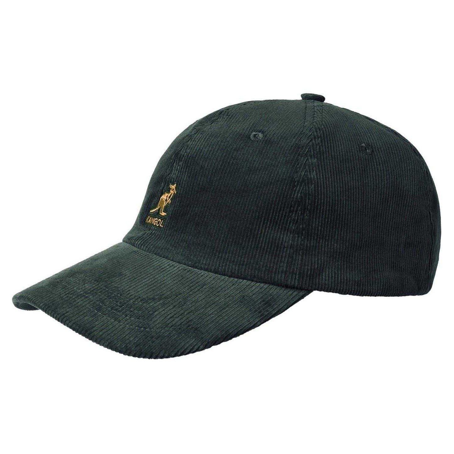 Forest - Front - Kangol Embroidered Logo Corduroy Baseball Cap