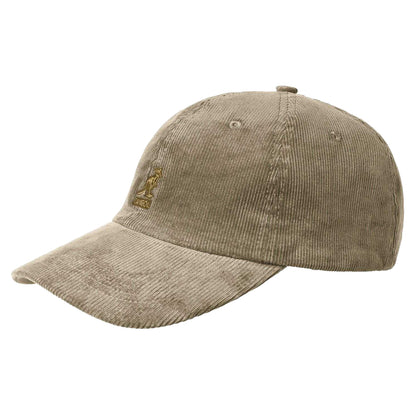 Beige - Front - Kangol Embroidered Logo Corduroy Baseball Cap