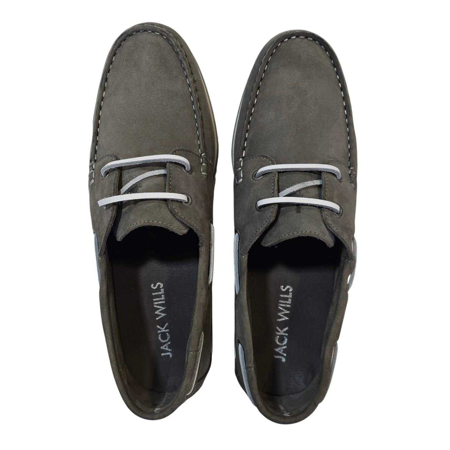 Grey - Lifestyle - Jack Wills Mens Leather Boat Shoes
