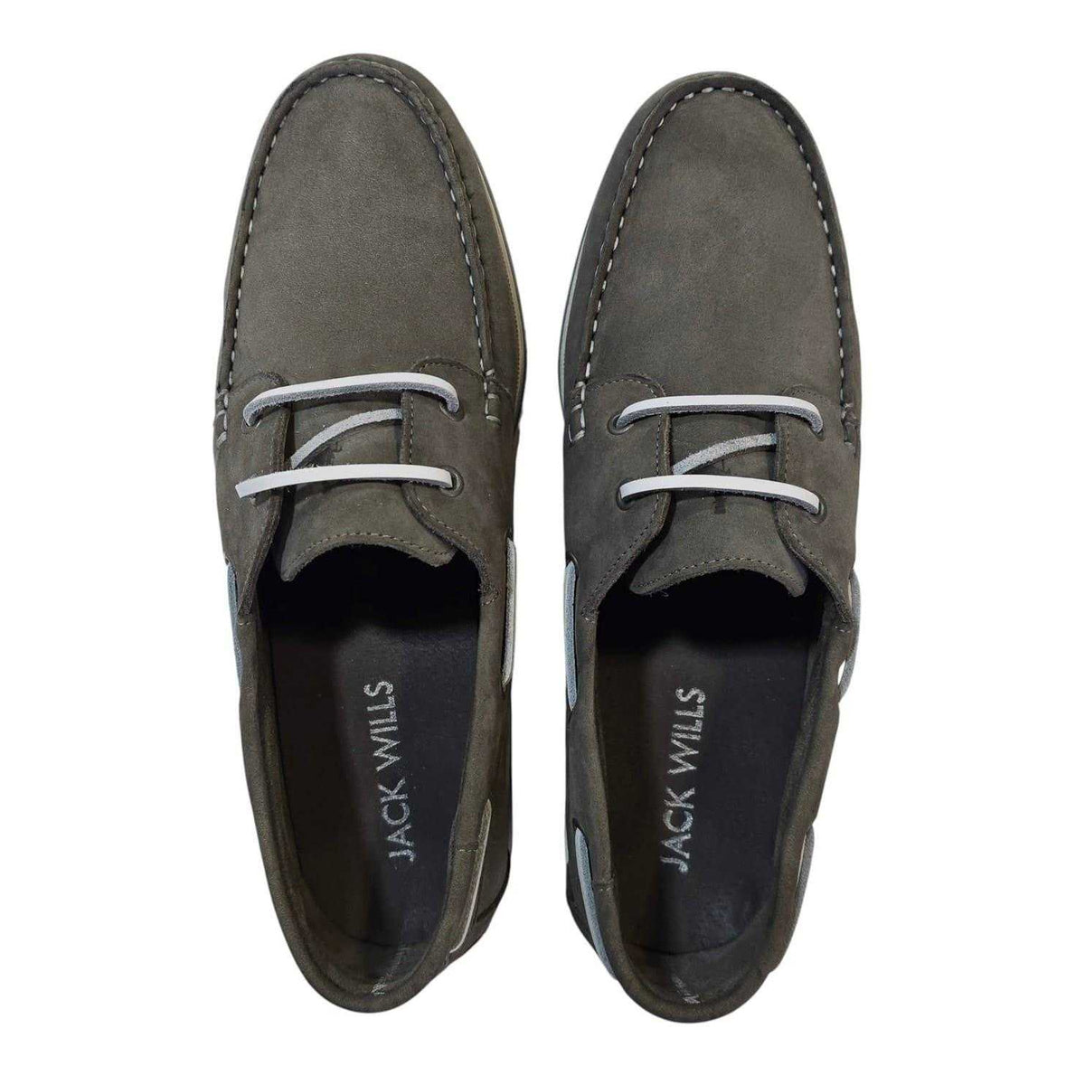 Grey - Lifestyle - Jack Wills Mens Leather Boat Shoes