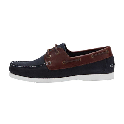 Navy - Side - Jack Wills Mens Leather Boat Shoes
