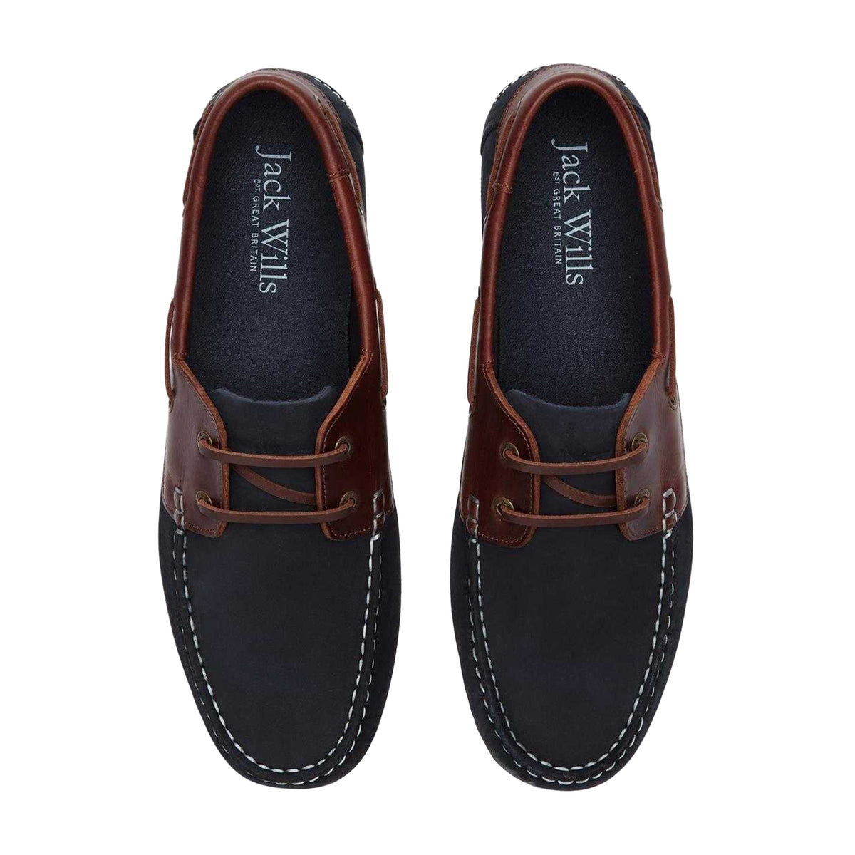 Navy - Lifestyle - Jack Wills Mens Leather Boat Shoes