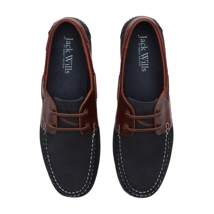 Navy - Lifestyle - Jack Wills Mens Leather Boat Shoes