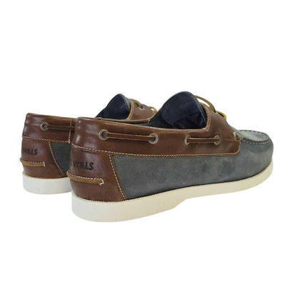 Blue - Back - Jack Wills Mens Leather Boat Shoes