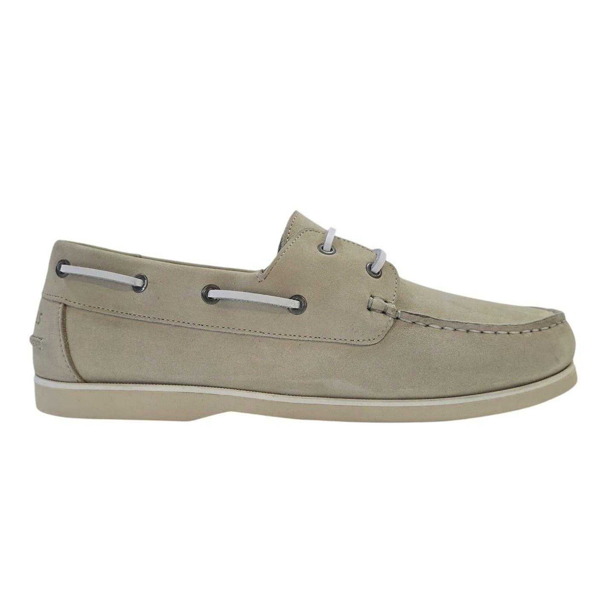 Sand - Front - Jack Wills Mens Leather Boat Shoes