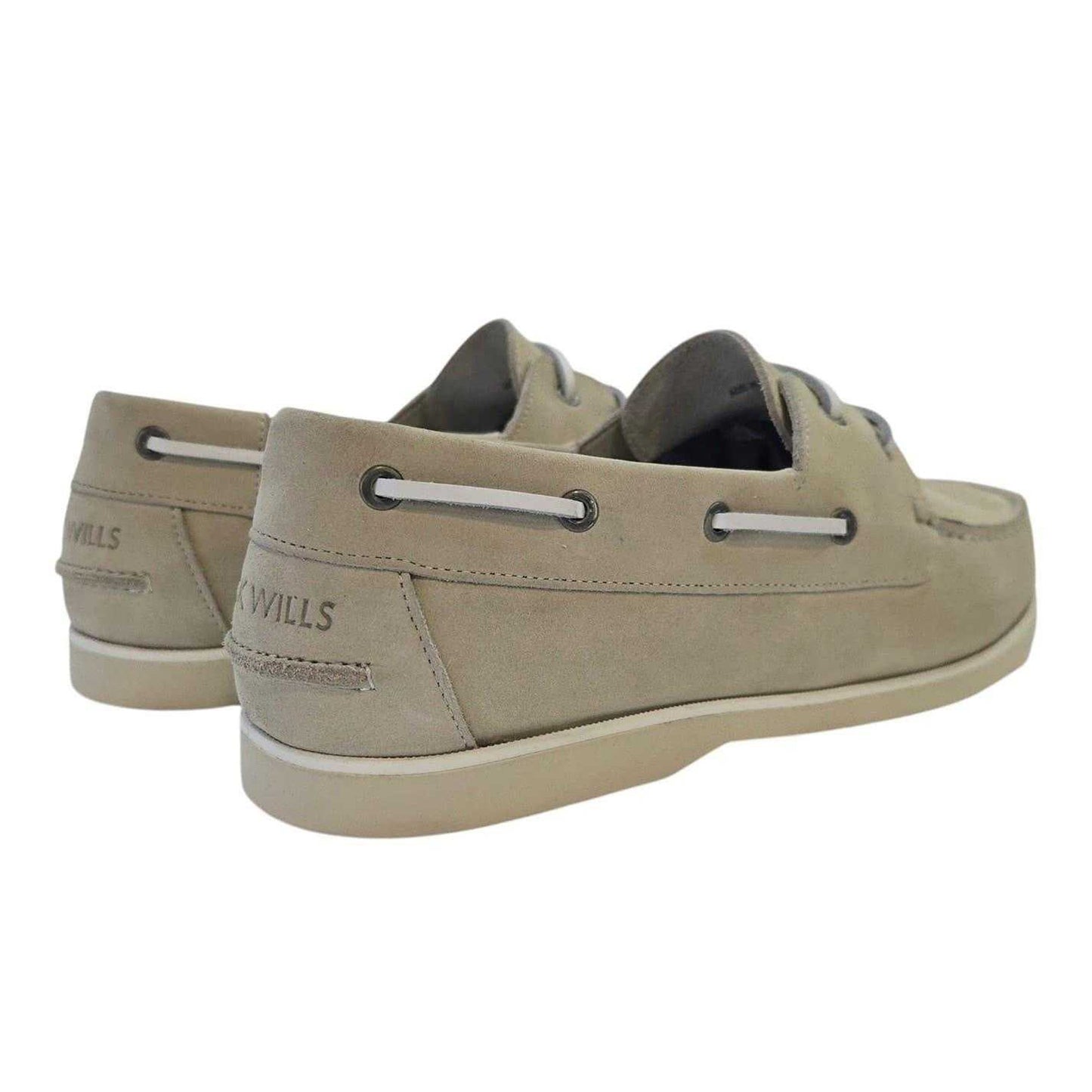 Sand - Back - Jack Wills Mens Leather Boat Shoes