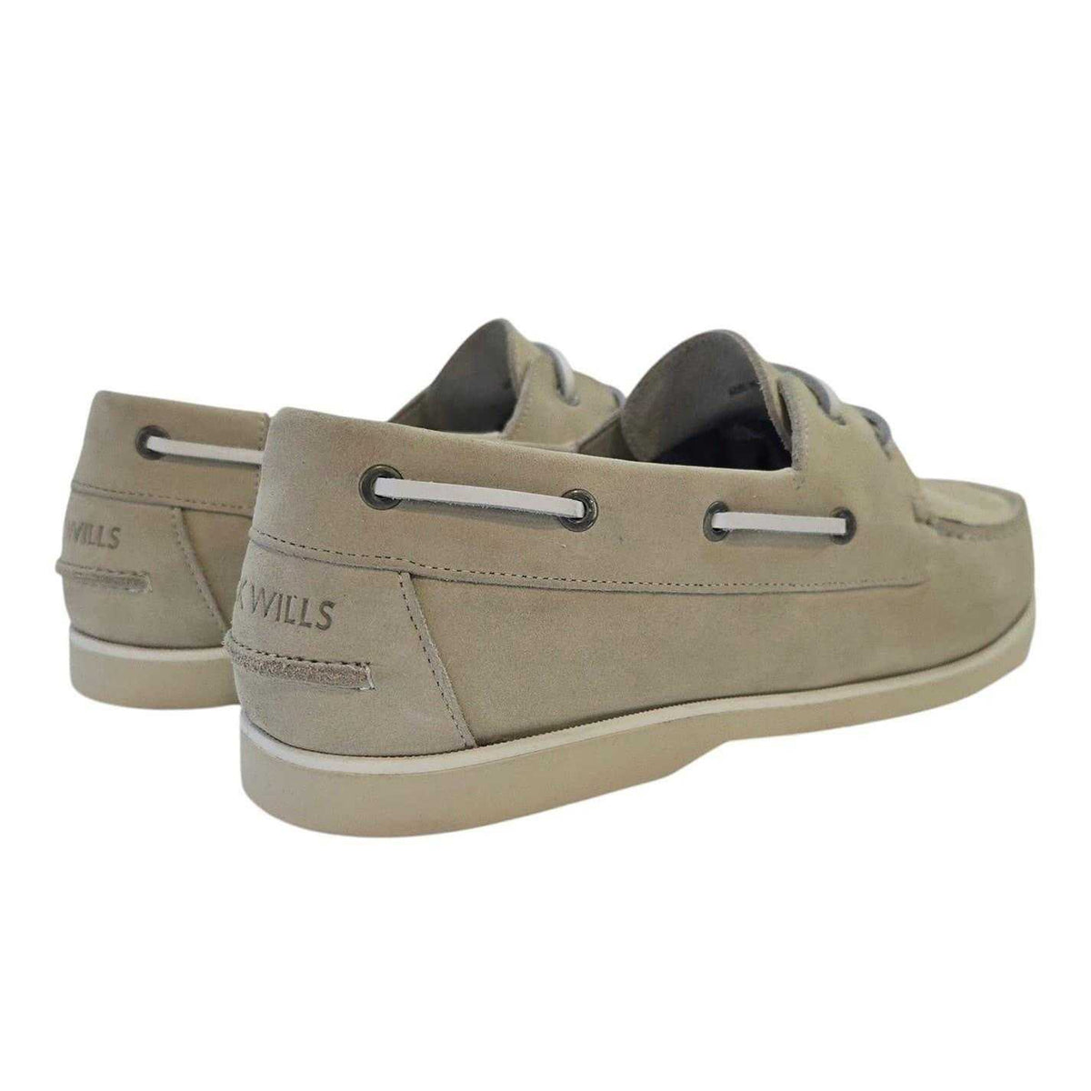 Sand - Back - Jack Wills Mens Leather Boat Shoes