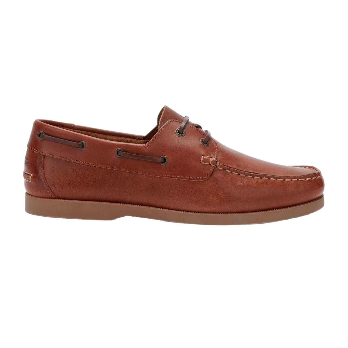 Tan - Front - Jack Wills Mens Leather Boat Shoes