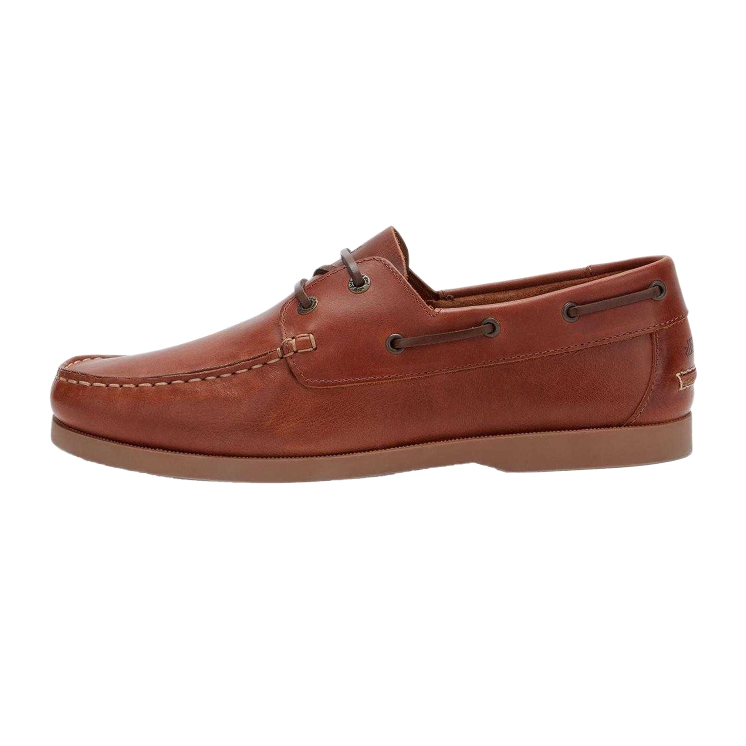 Tan - Side - Jack Wills Mens Leather Boat Shoes