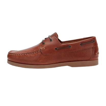Tan - Side - Jack Wills Mens Leather Boat Shoes