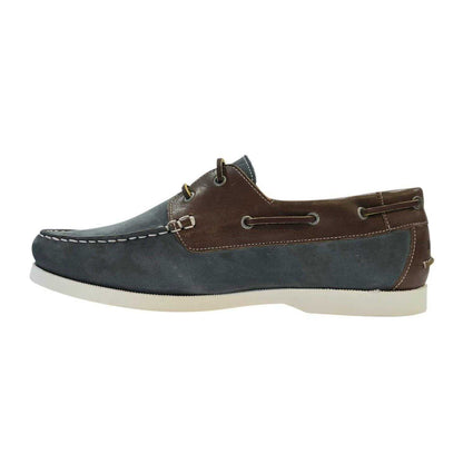 Blue - Side - Jack Wills Mens Leather Boat Shoes