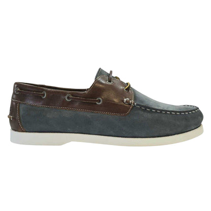 Blue - Front - Jack Wills Mens Leather Boat Shoes