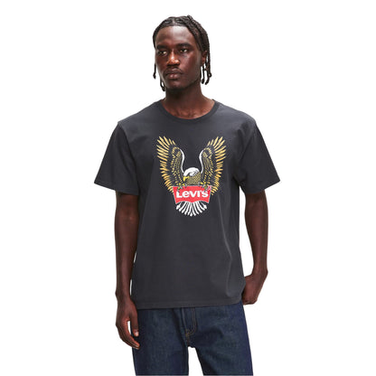 Grey - Side - Levis Mens Varsity T-Shirt