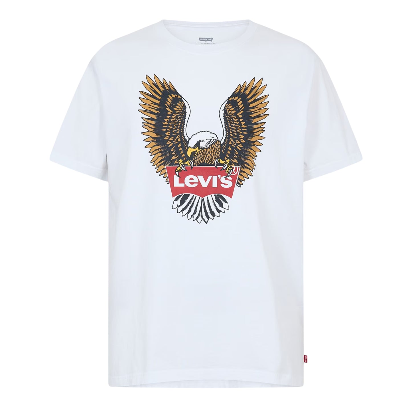 White - Front - Levis Mens Varsity T-Shirt
