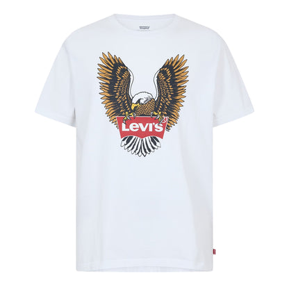 White - Front - Levis Mens Varsity T-Shirt