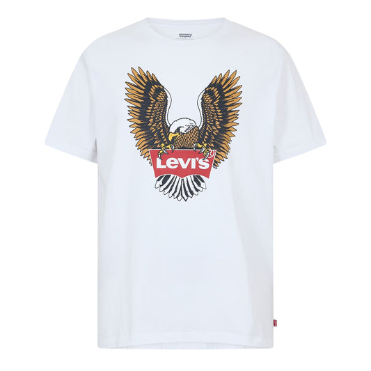 White - Front - Levis Mens Varsity T-Shirt