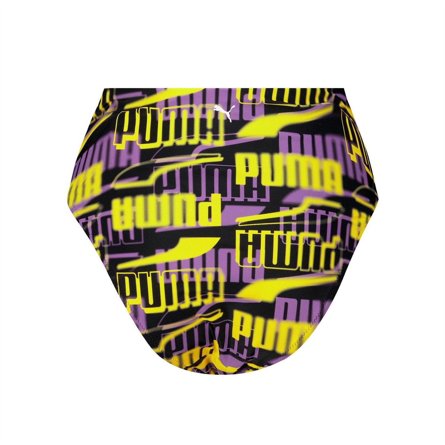 Black - Back - Puma Womens-Ladies Abstract High Waist Bikini Bottoms